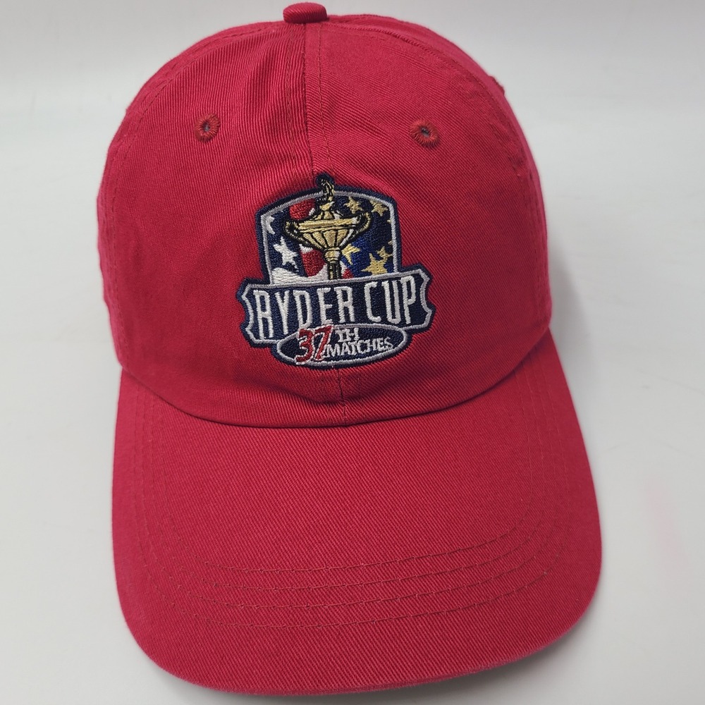 Vintage Ryder Cup Hat Strapback Ahead Red Valhalla Golf Club 2008 37th Matches